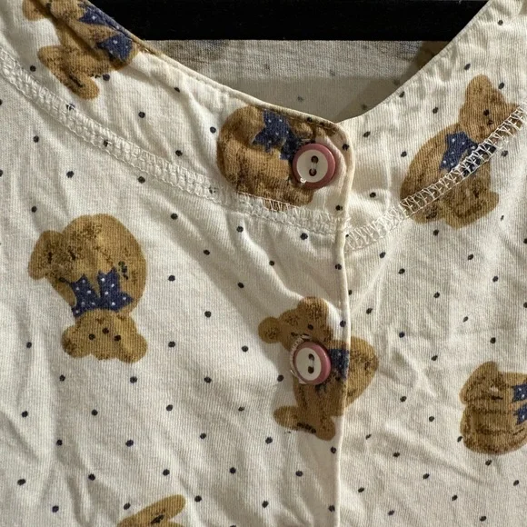 Vintage Honors Intimates Bear Bows Nightgown Large - Picture 5 of 10